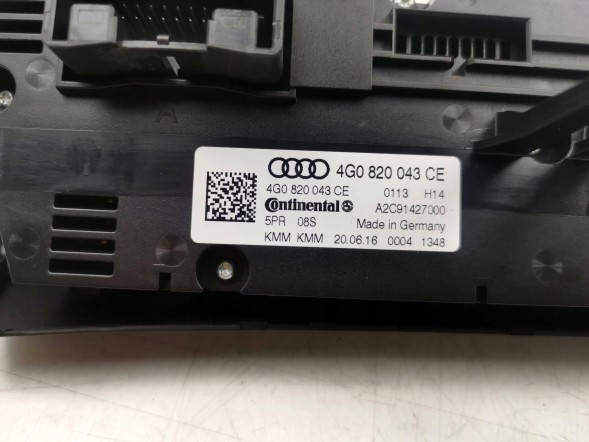 Audi OE 4G0820043CE, DWP520793OE ПАНЕЛЬ КЕРУВАННЯ КЛІМАТ-КОНТРОЛЕМ AUDI A6 C7 4G0820043CE
