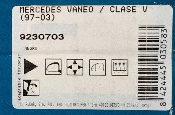 Mercedes-Benz OE ОРИГІНАЛЬНЕ ЗОВНІШНЄ ДЗЕРКАЛО ПРАВЕ MERCEDES VANEO 9230703