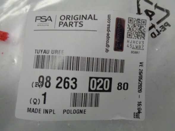 Citroen OE 9826302080 Citroen oe 9826302080 шнур adblue 9826302080