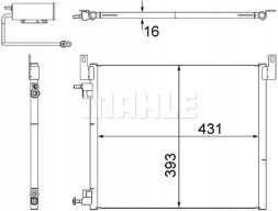 Mahle AC 499 000S Конденсатор радіатора кондиціонування повітря ac 499 000s mahle