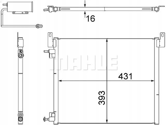 Mahle AC 499 000S Конденсатор радіатора кондиціонування повітря ac 499 000s mahle