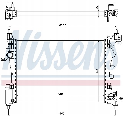 Nissens 61917 Радіатор, система охолодження двигуна nissens 61917