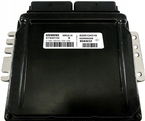 Siemens ECU RENAULT SIRIUS34 S118301104B 8200124318 ЧИСТИЙ