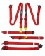 FMIC FP-HARNESS-31-009 Спортивні ремені безпеки з 6 точками кріплення, схвалені FIA, 2", червоні Fmic Pro