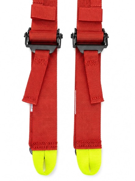 FMIC FP-HARNESS-31-009 Спортивні ремені безпеки з 6 точками кріплення, схвалені FIA, 2", червоні Fmic Pro