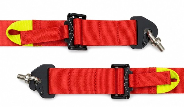 FMIC FP-HARNESS-31-009 Спортивні ремені безпеки з 6 точками кріплення, схвалені FIA, 2", червоні Fmic Pro