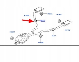 Land Rover OE WCL500020 C2P21500 5H229N435AA, 5H22-9N435-AA 5H229N435A, 5H22-9N435-A З'єднувач вихлопної труби дизельний RANGE ROVER WCL500020