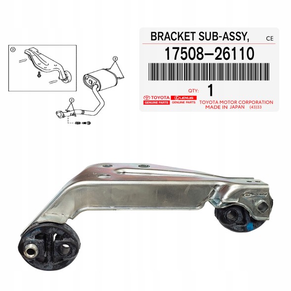 Toyota OE 17508-26110 Lexus IS200D IS220D MK2 OEM Toyota кінцевий глушник вихлопної вішалки