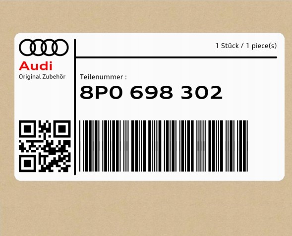 Audi OE 8P0698302 ( INTRAD ) 1 комплект гальмівних дисків з колодками для Audi A3