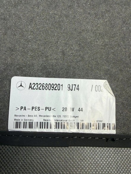 Mercedes-Benz OE КИЛИМКИ АВТОМОБІЛЬНІ КОМПЛЕКТ MERCEDES SL R232 A2326808601 A2326809201 9J74