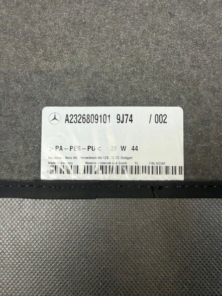 Mercedes-Benz OE КИЛИМКИ АВТОМОБІЛЬНІ КОМПЛЕКТ MERCEDES SL R232 A2326808601 A2326809201 9J74