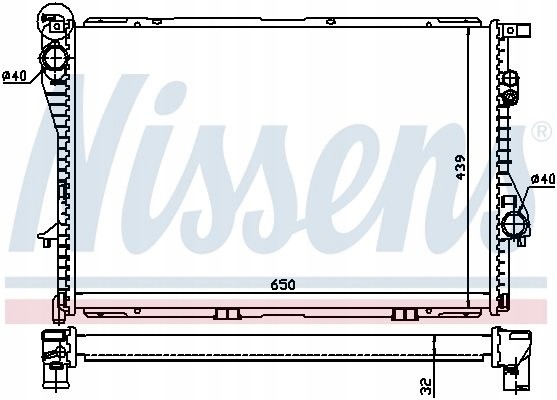 Nissens 60603A Радіатор охолодження - nissens 60603a