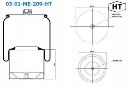 HT 03-01-ME-209-HT ПОДУШКА СИЛЬФА 6123 NP40 MERCEDES ACTROS MP4