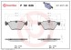 P50026 BREMBO Комплект гальмівних колодок з 4 шт дисків