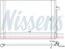 Nissens 940058 Конденсатор радіатора кондиціонування повітря з осушувачем