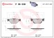 P06038 BREMBO Комплект гальмівних колодок з 4 шт дисків