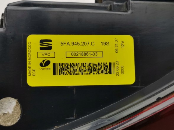 Volkswagen OE 5FA945207C, DWP5FA945207COE Задня ліва LED фара Cupra Leon Sportstourer 5FA945207C Нова оригінальна
