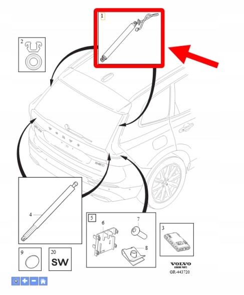 Volvo OE ЕЛЕКТРОДВИГУН КРИШКИ БАГАЖНИКА VOLVO XC60 2023- OEM/OE 32384407