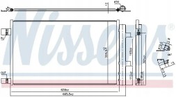 Nissens 941284 Конденсатор радіатора кондиціонування повітря з осушувачем