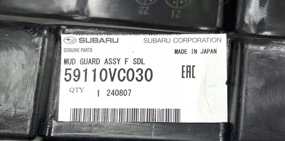 Subaru OE 59110VC030 ЛІВА передня колісна арка SUBARU WRX 2022+ OE