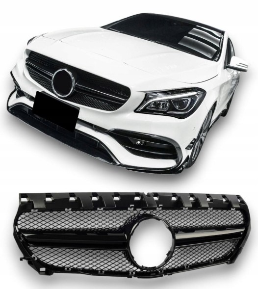 Proteile A117030 СПОРТИВНА ІМІТАЦІЯ РЕШІТКИ MERCEDES CLA C117 W117 X117 2013-2019 AMG ПОВНІСТЮ ЧОРНА
