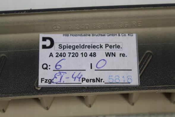 Mercedes-Benz OE ДЗЕРКАЛО ТРИКУТНИК MERCEDES W240 MAYBACH A2407201048