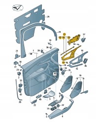Audi OE 4M0868077B КРОНШТЕЙН ОБШИВКИ ДВЕРЕЙ ЛІВИЙ AUDI Q7