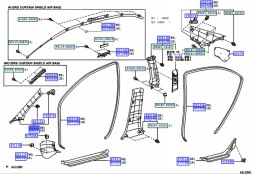 Toyota OE 62211-05020-A0 Захисна Кришка Корпус Передня Стійка Права TOYOTA AVENSIS 01/2003-10/2008 Оригінал