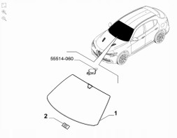 Fiat OE 50559440 ЛОБОВЕ СКЛО STELVIO ОРИГІНАЛ
