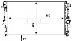 Mahle CR 608 000P Охолоджувач води cr 608 000р mahle