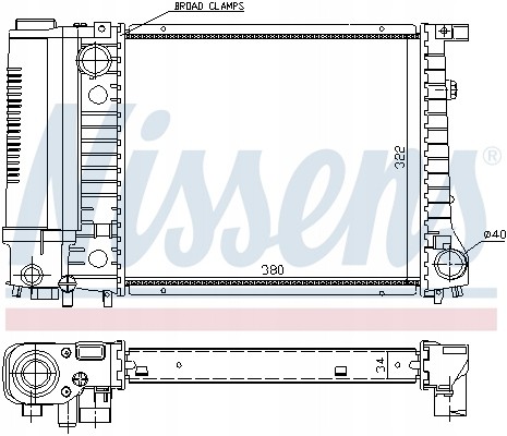 Nissens 60729A Радіатор, система охолодження двигуна nissens 60729a