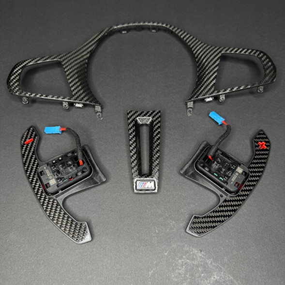 BMW OE 9501592 , 950159201 BMW M2 M3 M4 G20 G21 G28 G22 G23 F44 F40 рамка перемикачів керма CARBON