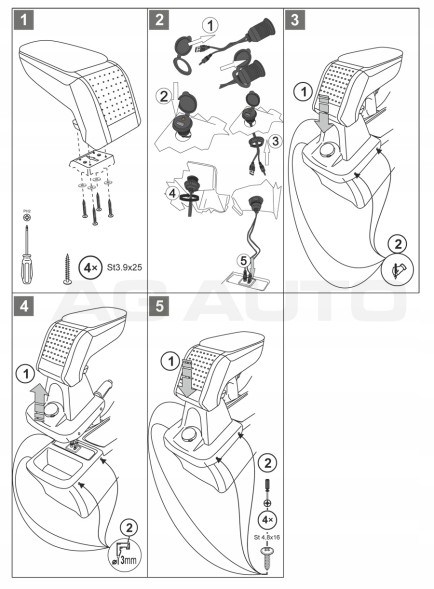 Rati V00883 ПІДЛІКОТНИК СТАНДАРТ Opel Astra K (V), 2015->