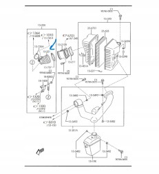 Mazda OE Повітряний шнур - Mazda MPV LW AJ5113221