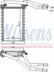 Nissens 73991 Теплообмінник, обігрів салону nissens 73991