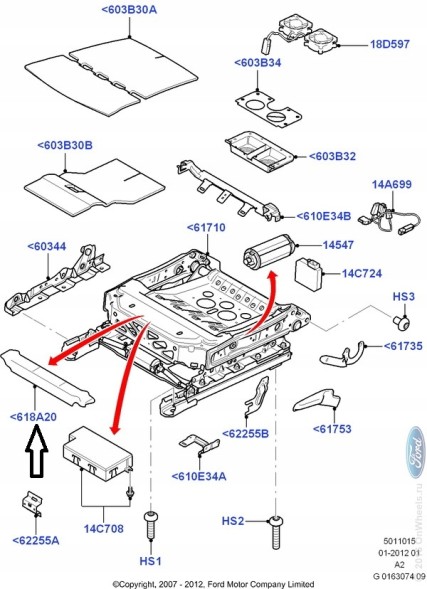 Ford OE 1484412 КРИШКА МОДУЛЯ ПАМ'ЯТІ ПІД СИДІННЯ MONDEO MK4 OE