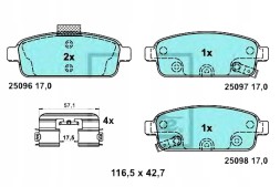 ATE ATE 13.0470-7264.2 KLO Керамічні галмумні колодки buick encore chevrolet