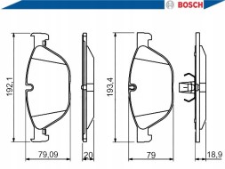 Bosch 80095992 BOS Bos0 986 494 429 колодки хам. Bmw фронт f01/f02 08- + помічник водія #33
