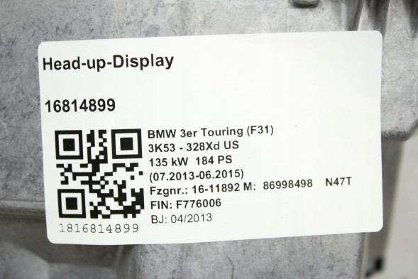 BMW OE 9312772 -01 HUD HEAD UP ДИСПЛЕЙ BMW F30 F31 F80 M3 9312772
