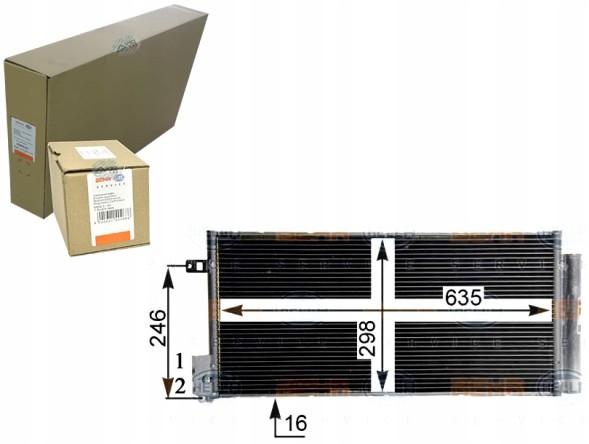 Behr Hella Service 85909086 BRH Brh8fc 351 304-724 конденсатор кондиціонера fiat bra + помічник водія #33
