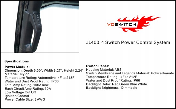 Китай Voswitch JL400 Jeep Wrangler JL комплект перемикачів