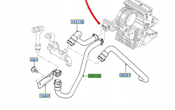 Ford OE 1459699 Шланг обігрівача ford mondeo mk4 smax galaxy
