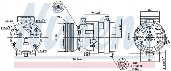 Nissens 89267 Компресор кондиціонера 89267 nissens