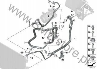 BMW OE 9868421 64539868421 НОВИЙ ОРИГІНАЛЬНИЙ Трубка кондиціонера BMW X3 G01 X4 G02 9868421
