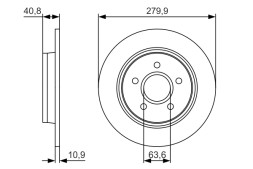 0986479S49 BOSCH Гальмівний диск