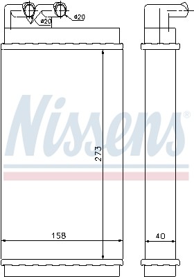 70230 NISSENS Радіатор салону