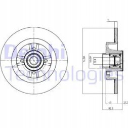 Delphi BG9030RS Гальмівний диск задній bg9030rs delphi renault