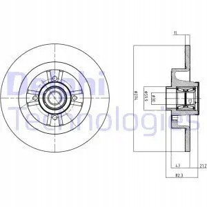 Delphi BG9030RS Гальмівний диск задній bg9030rs delphi renault