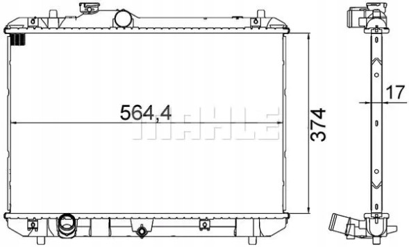 Mahle CR 1194 000S Охолоджувач води cr 1194 000s mahle