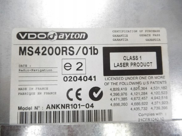 Китай Автомагнітола VDO Dayton MS4200RS